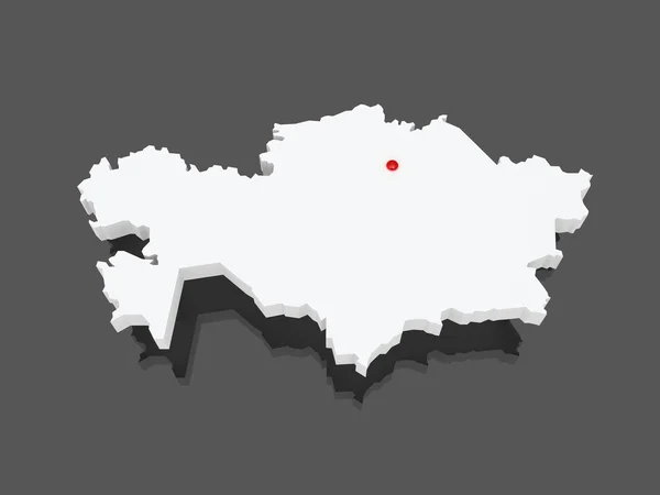 Mapa de kazakhstan — Foto de Stock