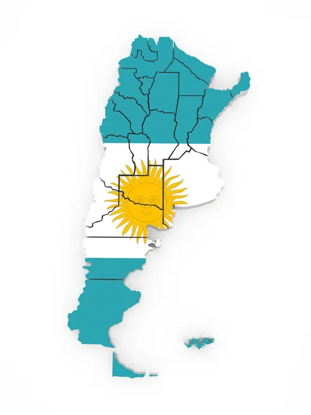 아르헨티나의 지도. — 스톡 사진