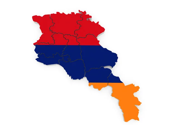 Örményország térképén. — Stock Fotó