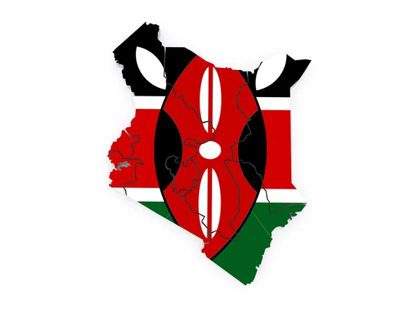 Kenya Haritası — Stok fotoğraf