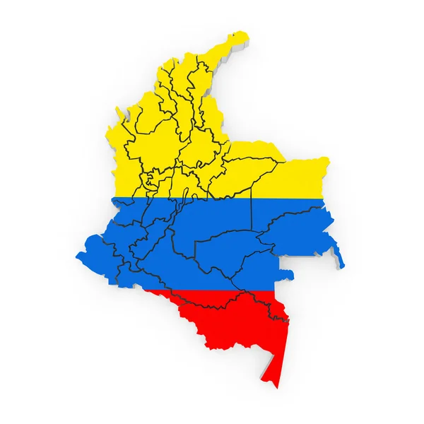 Kolumbienkarte. — Stockfoto