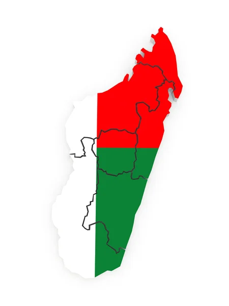 Mapa z Madagaskaru. — Stock fotografie