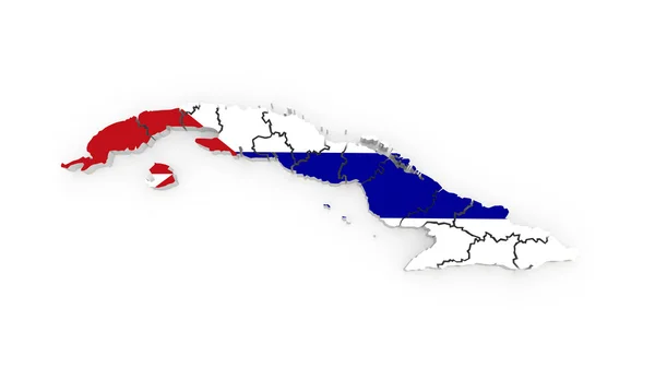 Mapa Kuby. — Zdjęcie stockowe