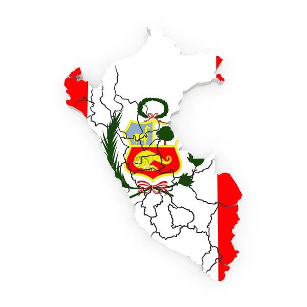 Peru Haritası. — Stok fotoğraf