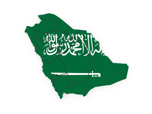 Map of Saudi Arabia. — Stock Photo, Image