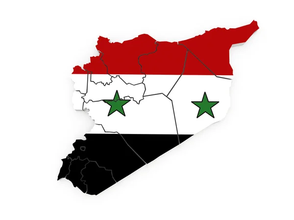 Mapa z Syrii. — Zdjęcie stockowe
