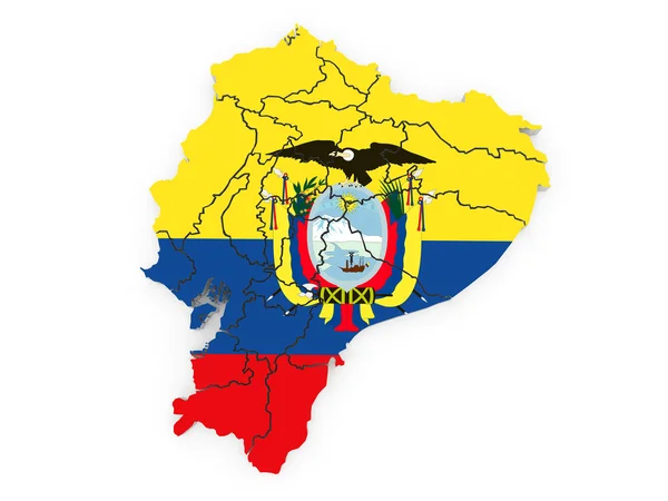 Mapa Ekvádoru. — Stock fotografie