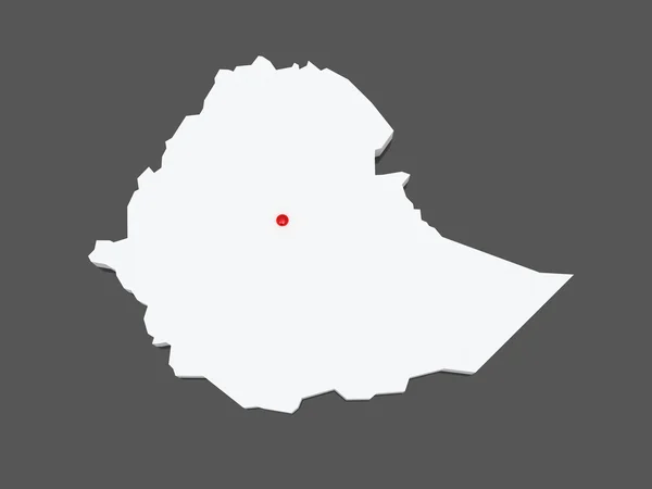 Mapa de Etiopíakaart van Ethiopië. — Stockfoto