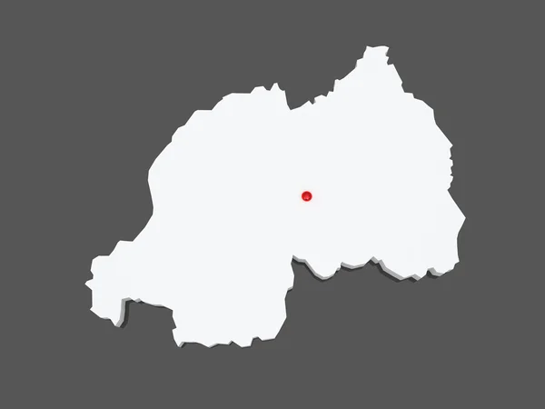 Карта Руанды . — стоковое фото