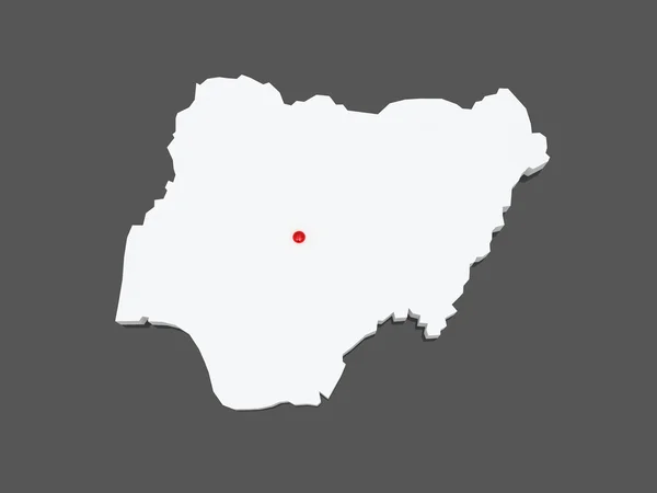 Mapa z Nigérie. — Stock fotografie