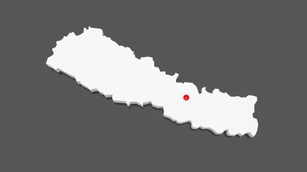 Mapa z Nepalu. — Zdjęcie stockowe