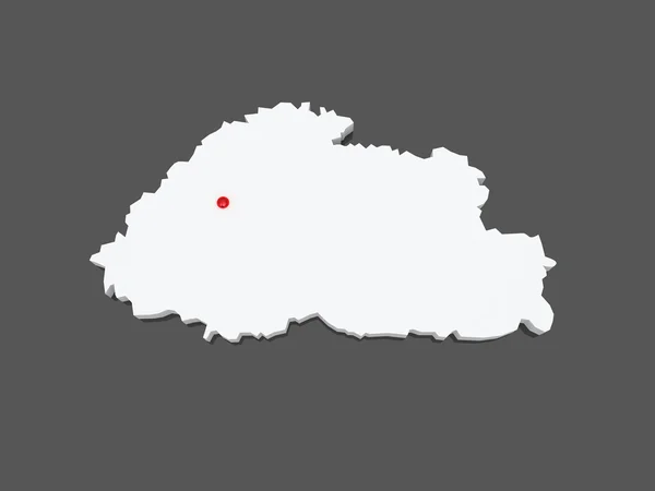 ブータンの地図. — ストック写真