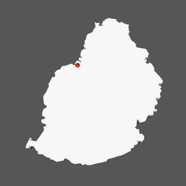 El mapa de Mauricio . —  Fotos de Stock