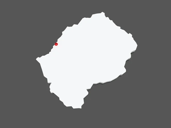 La mappa di Lesotho . — Foto Stock