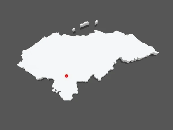 Karte von Honduras — Stockfoto