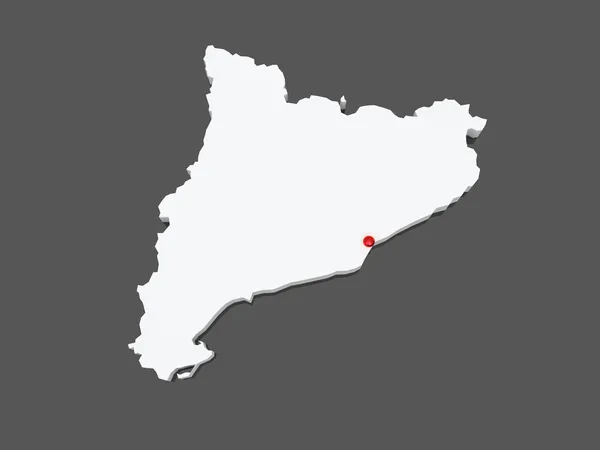 Mapa de Catalunha . — Fotografia de Stock