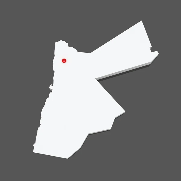 El mapa de Jordania — Foto de Stock