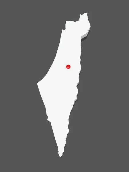 以色列的地图 — 图库照片