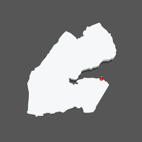 Карта Джибуті . — стокове фото