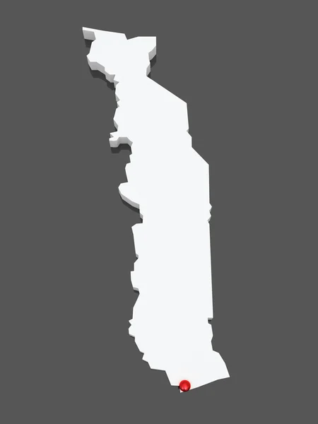 Map of Togo. — Stock Photo, Image