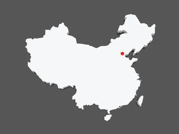 Mapa Číny中国の地図. — ストック写真