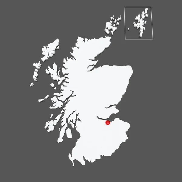 Kaart van Schotland. — Stockfoto