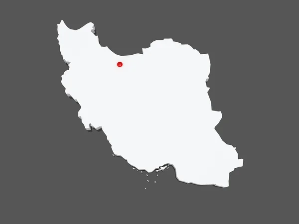 Mapę Iranu. — Zdjęcie stockowe