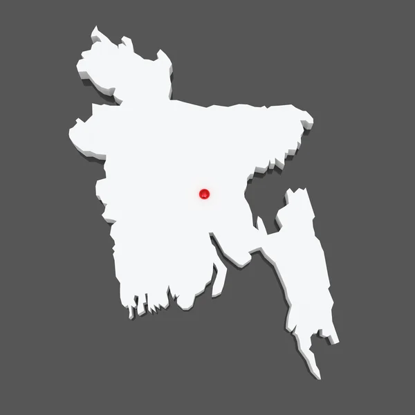 O mapa de Bangladesh . — Fotografia de Stock