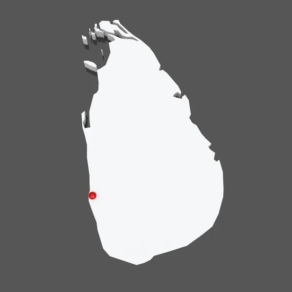 Карта Шрі - Ланки. — стокове фото