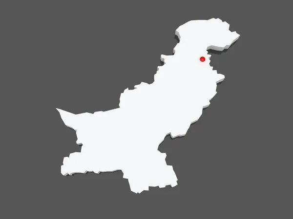 巴基斯坦的地图. — 图库照片