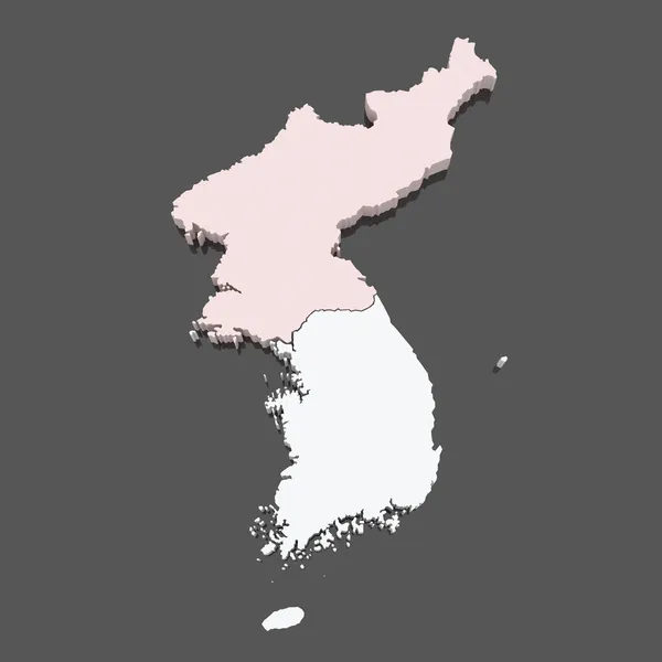 Карта Кореї — стокове фото