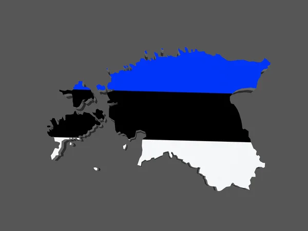Mapa Estonii. — Zdjęcie stockowe