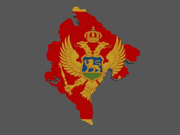 Χάρτης του Μαυροβουνίου. — Φωτογραφία Αρχείου