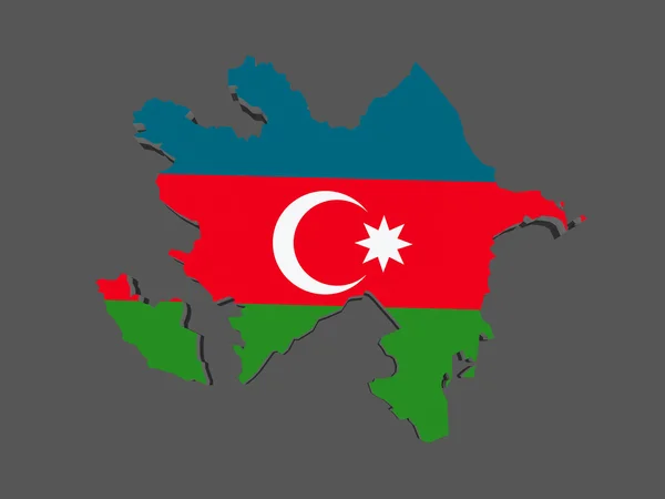 La mappa di Azerbaijan . — Foto Stock