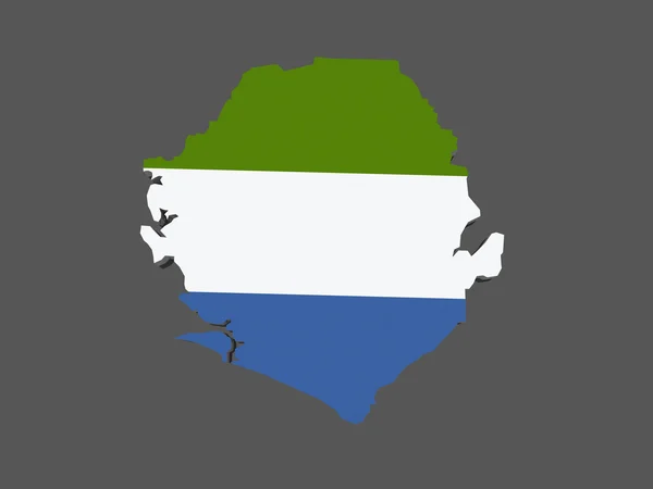 Kaart van Sierra Leone. — Stockfoto