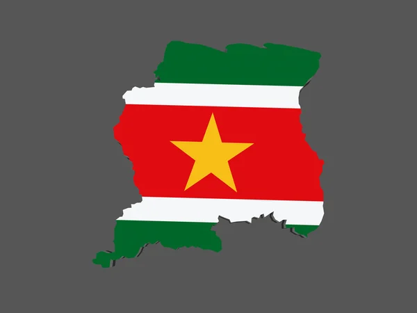 Map of Suriname. — Stock Photo, Image