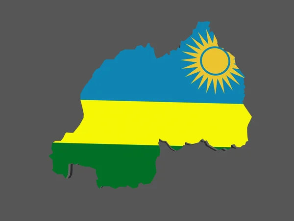 Χάρτης της Ρουάντα. — Φωτογραφία Αρχείου