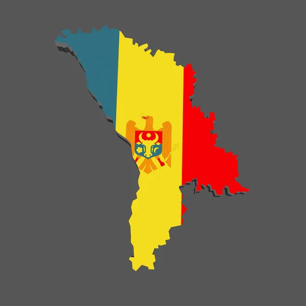 Kaart van Moldavië. — Stockfoto