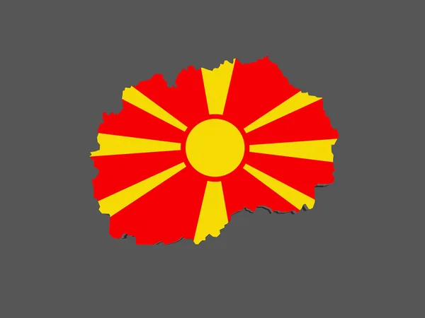 El mapa de Macedonia . —  Fotos de Stock