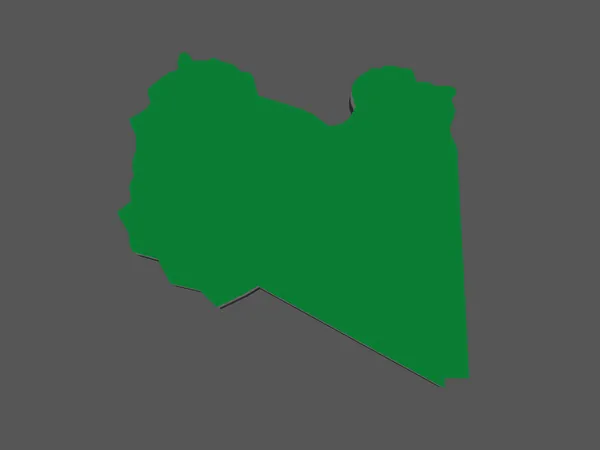 Líbia térképe — Stock Fotó