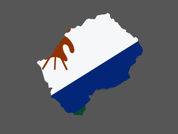 Map of Lesotho — Stock Photo, Image