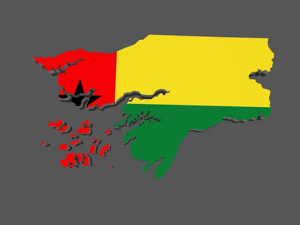 Gine-Bissau Haritası — Stok fotoğraf