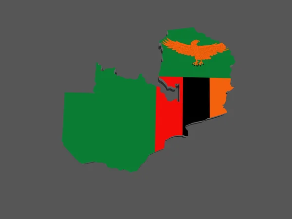 Map of Zambia. — Stock Photo, Image