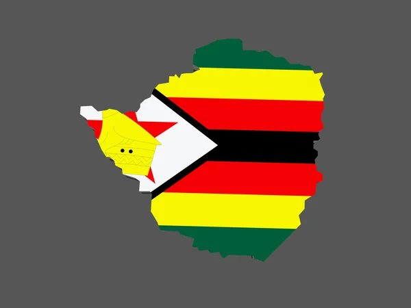 Karta över zimbabwe — Stockfoto