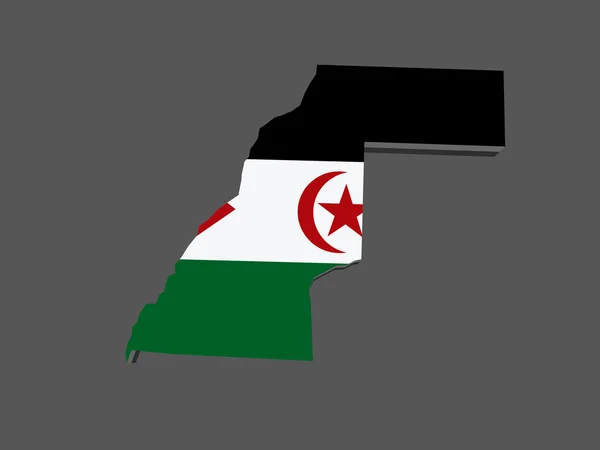 Karte der Westsahara — Stockfoto