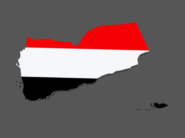 La carte de Yémen — Photo
