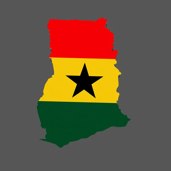 Kaart van ghana. — Stockfoto