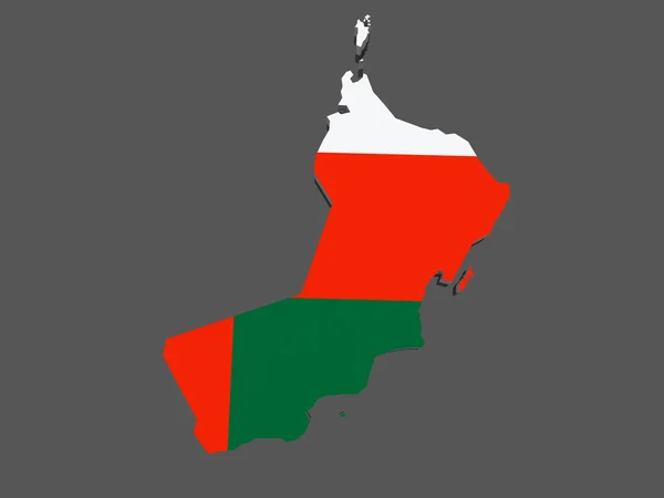 El mapa de Omán . — Foto de Stock