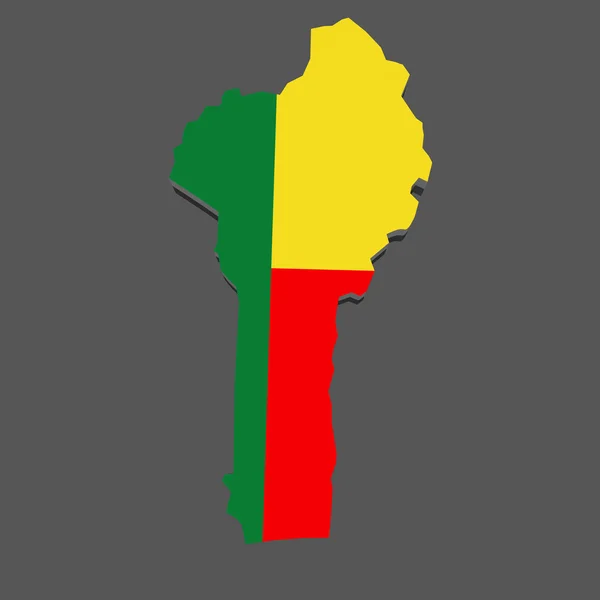 Beninin kartta — kuvapankkivalokuva