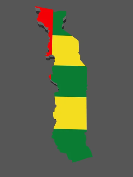 Mapa togo — Stock fotografie